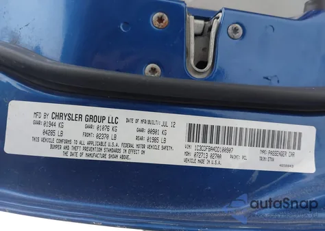 2013 Dodge Dart Sxt from USA, damaged, VIN 1C3CDFBA4DD100907